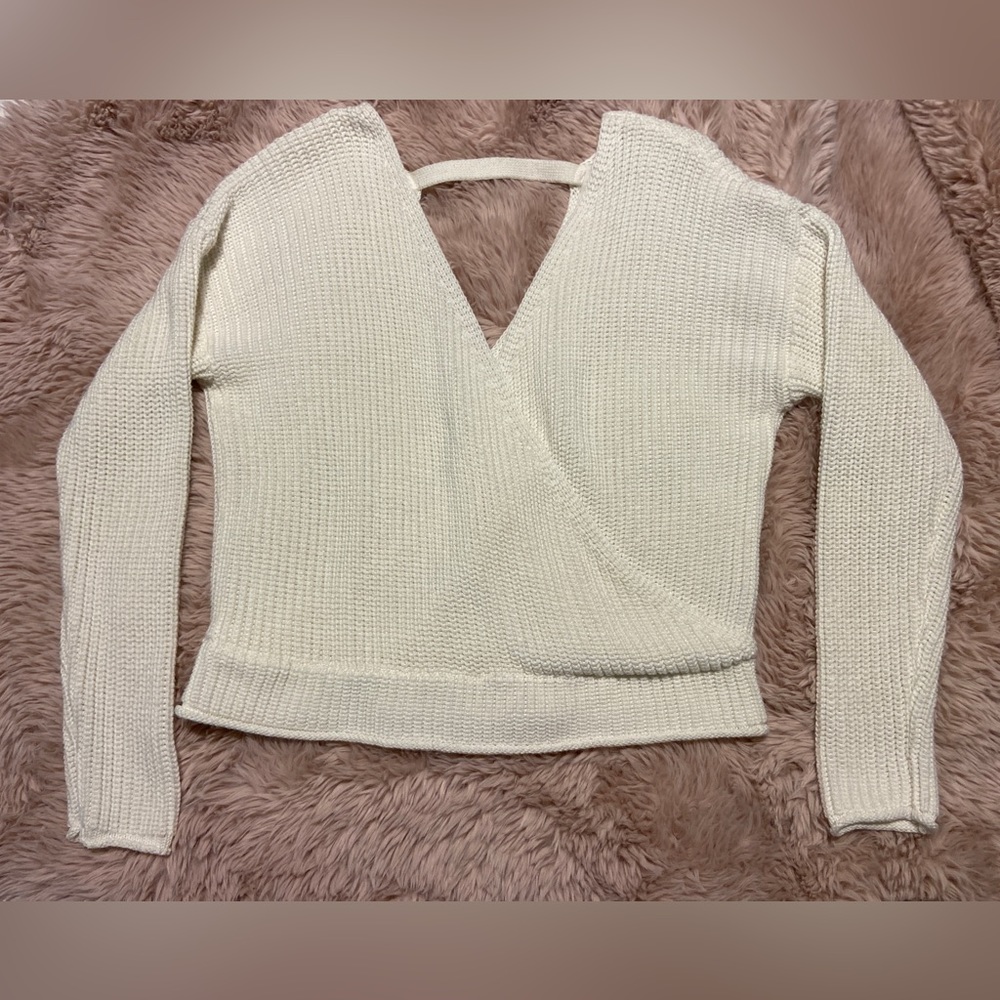 Crisscross knit sweater